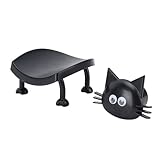 Luqeeg Toilettenpapierhalter mit Schwarzer Katze, Lustiger Badezimmer-Standhalter, Toilettenpapierhalter mit Einfach zu Wechselndem Design, Ideal für Badezimmer, Regal, Tisch, Theke,