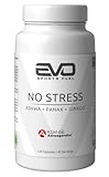 EVO SPORTS FUEL No Stress KSM-66® Ashwagandha Kapseln | 120 Kapseln | original indische Schlafbeere mit Panax, Ginkgo und mehr | 100% Vegan & natürlich | geprüfte Qualität | Made in Germany (1er Pack)