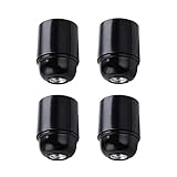 HSTHE Sea 4 Stück Vintage E27 Lampenfassung Schwarz Bakelit Lampenfassung Pendelleuchte Fassungen für Edison Glühbirnen (Schwarz)