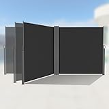 HOMEDEMO Doppel-Seitenmarkise ausziehbar, Sichtschutz...