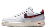 Nike Herren Air Force 1 Lv8 Basketballschuhe, Weiß/University Red-Stadion-Grün, 42.5 EU