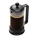 Bodum 1543-01 BRAZIL Kaffeebereiter (French Press System, Permanent Edelstahl-Filter, 0,35 liters) schwarz