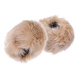 VALICLUD 1 Paar Wintermanschette Für Mädchen Pulswärmer Manschetten Schnee Zubehör Armwärmer Für Männer Pelzige Manschette Handwärmer Für Damen Kunstpelz Khaki