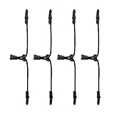 NULYLU 4 Stück Maskenverlängerung mit Ohrschonern aus Nylon Verstellbares Maskenband für Erwachsene Rutschfestes Gesichtsmaskenseil Schwarz