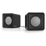 Speedlink TWOXO Stereo Speakers - USB-Lautsprecher mit Klinkenstecker für Gaming und Musik an PC/Notebook/Laptop, AUX, schwarz