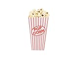 HENBRANDT 10 kleine Popcorn-Dosen, 14 x 7,5 cm, Retro-Popcorn-Topf, Bonbons, Gebäck, Behälter für Partys, Geburtstag, Filmabende und Weihnachten