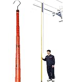 ZXSYYDS Teleskop-Messstab, Leichte Vermessungsstange Mit Tragetasche, Isolierter Höhenstab Für Arbeiten/Bauarbeiten an Stromführenden Leitungen, 35 Kv-500 Kv Spannung Orange-12m/39.4ft