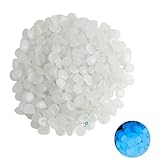 deegbbyi 300 Stück Leuchtsteine Garten, Fluoreszierende Leuchtsteine, Weiß Leuchtender Stein, Steine Wiederverwendbare Leuchtender Stein, für Outdoor Deko, Gärten, Terrasse, Rasenflächen, Aquarien