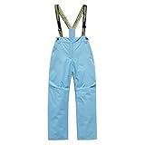 Qzeanxy Schneehose Jungen Unisex Skihose Mädchen Snowboardhose Jungen Funktionshose Winterhose Thermohose Hosenträger Warm Outdoorhose Strapshose 2026