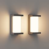 Klighten 2 Stück LED Außenwandleuchte, 3000 K,...