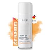 ONELIQIT® Etikettenentferner, Etikettenlöser, Klebereste Entferner mit Orangenöl 200ml für das einfache Entfernen von Etiketten, Aufklebern, Vignetten & Klebstoffen