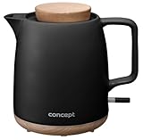 Concept RK0086 Keramik-Wasserkocher Elegant 1 l schwarz
