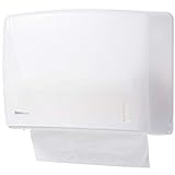 Papierhandtuchspender ECO Serie von FANECO | Wand-Handtuchspender | ABS Kunststoff | Weißer Handtuchspender für öffentliche Toiletten Mit einem Plastikschlüssel verschlossen