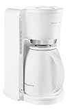 Rowenta Adagio Milano Filterkaffeemaschine mit Thermoskanne, Fassungsvermögen 1 Liter, 8-12 Tassen, automatische Abschaltung, herausnehmbahrer Filtereinsatz, Wasserstandanzeige, weiß, CT3801
