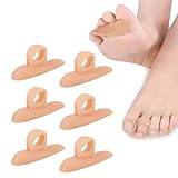 Yatrosynth 3 Paar Zehentrenner, für korrekte Hallux valgus, Hammerzehenpolster Korrektoren, Hallux Valgus Polster for Men and Women - Hautfarbe