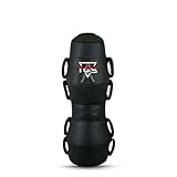 PGS Grappling Dummy mit Griffen, MMA Bodenboxsack, Boden- und Pfundtraining, Werfen, Streben, BJJ MMA Punching Dummy, Starkes Vinyl-Material für Profi-Training, ungefüllt (Schwarz, 120 cm)