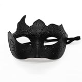 Seglory Venezianische Masken, Maskerade Maske Venezianischen Cosplay Fasching Verkleidung Maskenball Venedig Karneval Mottoparty Kostüm Maske für Herren und Damen (Schwarz)