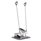 Loobiiny Fitness Stepper,üBung Stepping Machine Mit Led-Bildschirm Und WiderstandsbäNder,HöHenverstellbar Swing Stepper Bis 150kg