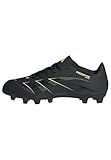 adidas Unisex Predator Club Firm Ground/Multi Ground Football Boots, Core Black/Carbon/Lucid Lemon, 42 2/3 EU