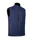 Ambick Krayz Outdoor-Softshellweste mit winddichtem Fleecefutter, ideale ärmellose Laufweste zum Golfen und Wandern (DE/NL/SE/PL, Alphanumerisch, M, Regular, Regular, Navy blau)