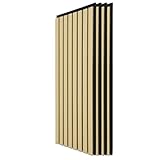 Art3d Akustikpaneele Eiche 3D Wand | Schalldämmend & Schallabsorber | Holzfurnier mit Filzrückseite | Für Homeoffice, Wohnzimmer & Studio | Wanddekoration 120x60cm | 0,72㎡