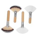 SAFIGLE 4Stücke Teiliges Make Up Pinsel aus Echtem Haar Lüfterbürsten für Gesicht und Puder Sanfte Anwendung zum Konturieren und Hervorheben für und Anfänger