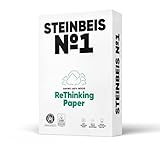 Steinbeis No. 1 Druckerpapier – 2500 (5 x 500) Blatt DIN A4 Recycling-Papier 80 g/m², Weiß & Chlorfrei, hochwertiges Kopierpapier ISO 70 / CIE 55