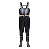 Billowvolve Wathose Herren Damen Anglerhose mit Stiefel Angelhose für Erwachsene Atmungsaktive Wasserdicht Watthosen mit Stiefeln Watstiefel Hose für Angeln, Wassersport, Outdoor Aktivitäten (44)