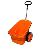 ScarMaxx - Schubkarre 2 Räder - Gartentrolley Kunststoff - Gartenwagen Transportwagen - Gartenkarre für Laub, Abfall - Belastbarkeit bis 50 kg, Fassungsvermögen 67 L - Orange