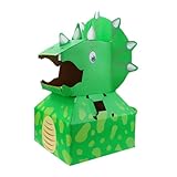 Kisangel 1Stück Dinosaurier Papierschale Für DIY Kartonmodell Rollenspielzeug Für Kreative Aktivitäten Verbessert Handfertigkeit Und Denkfähigkeit Und Lernzwecke