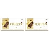 merci Tafelschokolade Kaffee-Sahne – 1 x 100g – Feinste Täfelchen aus Edel-Kaffee-Sahneschokolade auf Weißer Schokolade (Packung mit 2)