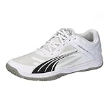 PUMA Unisex Accelerate Turbo Indoor-Pumps, Puma White Puma Black Concrete Gray, 42 EU