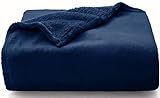 WAVVE Kuscheldecke Flauschige Decke Blau 150x200 cm - XL Fleecedecke Weich und Warm Als Sofadecke, Wohndecke oder Tagesdecke, Decken für Couch