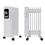 Tronitechnik® Ölradiator TT-OR 207 Elektroheizung Öl-Heizung Radiator 3 Heizstufen 7 Rippen Elektrischer Heizkörper Energiesparend Thermostat Überhitzungsschutz Heizgerät