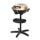 SUNTEC Elektrogrill BBQ-9479 auch als Tischgrill Geeignet | Grill mit Abnehmbarem Deckel und Regulierbaren Thermometer | Ideal für Balkon, Garten, Outdoor und Camping | Barbecue für mehrere Personen