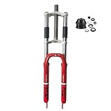 DONSP1986 Fahrrad-Federgabel 66 cm und 3,8 cm Headset-Kombination, Scheibenbremse, rot, Fahrradgabel/Fahrradgabeln