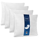 LILENO HOME Federkissen 45x45 cm [4er Set] - Kissen 45 x 45 cm aus Federn als Kopfkissen, Schlafkissen u. Bettkissen perfekt für Allergiker und Kinder - Federkernkissen mit je 450 g