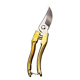 MAGICLULU Gartenschere und Obstastschere Sk5 8 Zoll Vergoldete Professionelle Zweigschere mit Kraftsparendem Rutschfestem Griff Gartenschneidewerkzeug für Obstbäume und Bonsai