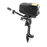 BAOCHADA 48V 1200W Aussenborder Elektromotor Bootsmotor mit Stufenloses Getriebe, Einstellbarer Winkel 1.7 Pferdestärken Aussenbordmotor Engine Motor Für Boote,Schlauchboote