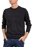 Rundhalsausschnitt aus gemischtem Kaschmir, Made in Italy - Herren, Anthrazit, Large