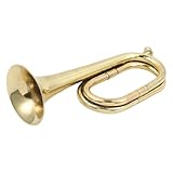 Trompetensignalhorn, vergoldetes Signalhorn,Taschentrompete - Spielzeugtrompete Gold, Musikinstrumente für Band und Orchester, modische Kavallerie-Trompete für Orchester