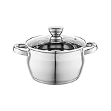 Florina Oliver 20 cm 3,4 L Edelstahltopf mit Glasdeckel |...
