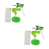 Ipetboom 1 Satz Staubwedel Reinigen Sauber Einziehbar Ausziehbarer Mast Staubwedel Wieder Auffüllbar Pole Fußleistenreiniger Mit Griff Fenster Chenille Abdeckung Jalousie Aluminium Green