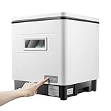 HuKaiL Spülmaschine, Geschirrspüler Tischgeschirrspüler 70 °C mit 4 Waschmodi und 12L Wassertank, 50 Min Waschen + Desinfizieren + Aufbewahren, Dishwasher Oben zu öffnendes