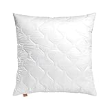 sleepling Komfort 100 Kopfkissen, 80 x 80 cm, Ökotex, waschbar bis 60 Grad, Made in EU, Füllmengengarantie, Größengarantie, weiß