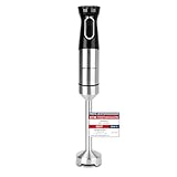 EMERIO Stabmixer mit kraftvollen 1000 Watt | Pürierstab (abnehmbar) und Messereinheit aus langlebigem Edelstahl | einstellbare Geschwindigkeit | BPA frei | TURBO Taste | ergonomisch | HB-132381