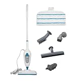 BLACK+DECKER Energieeffizienter, multifunktionaler Dampfmopp mit Handreiniger und 5 Zubehörteilen, FSMH13E5-QS