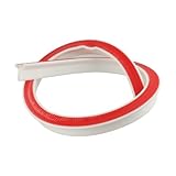 NbgrvB Silikon-Dusch-Wasser-Barrierestreifen, biegbar, wasserdicht, lockenlos, Duschen, Badezimmer und Küche, 50–300 cm, 30 mm/50 mm Höhe, Weiß/Grau, 3 cm, Weiß, 100 cm