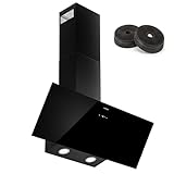 Klarstein Dunstabzugshaube 90cm, Abluft-Dunstabzugshaube mit Spülmaschinenfestem Filter aus Aluminium, Leise Abzugshaube Abluft, 305m³/h Luftstrom, Effiziente Wandhauben mit LEDs & Touch Controls