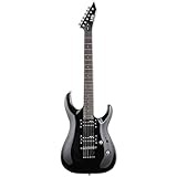 ESP LTD MH-10 KIT BLK E-Gitarre Schwarz + keepdrum Mono Klinken-Kabel